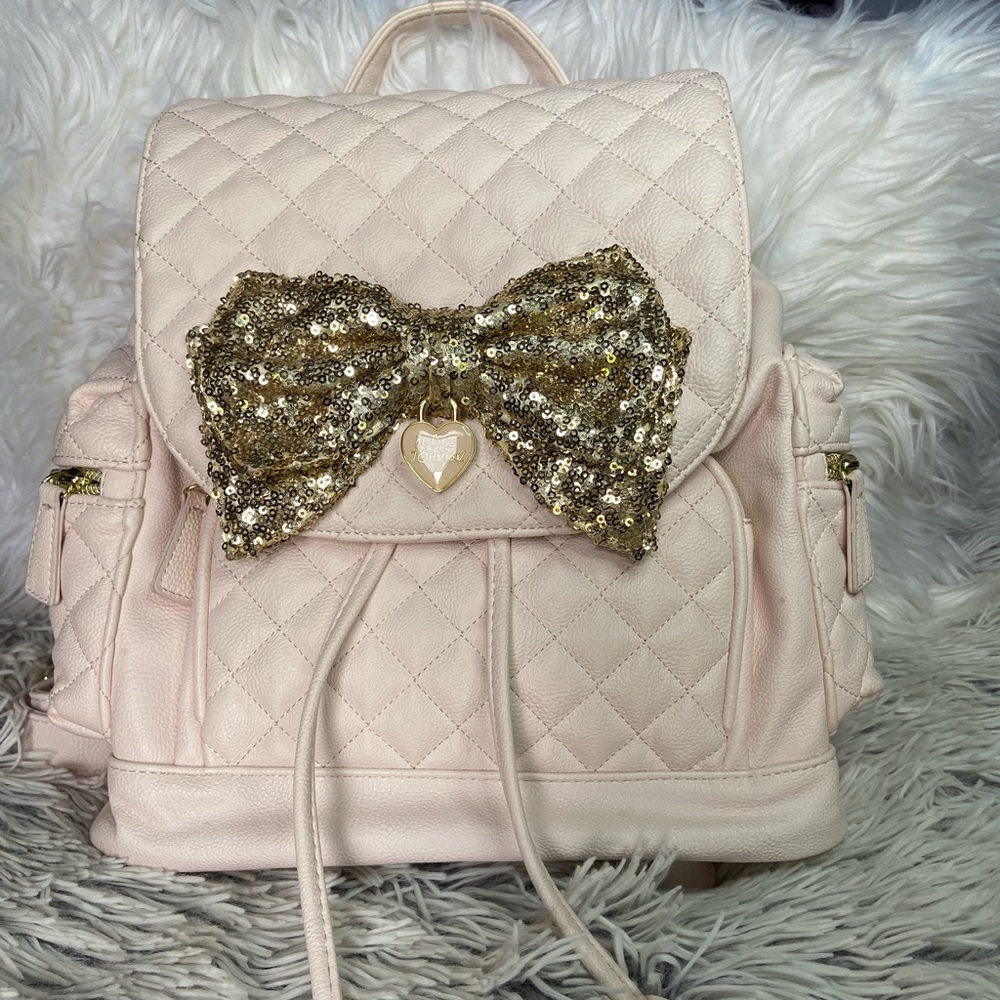 Betsey Johnson light pink backpack